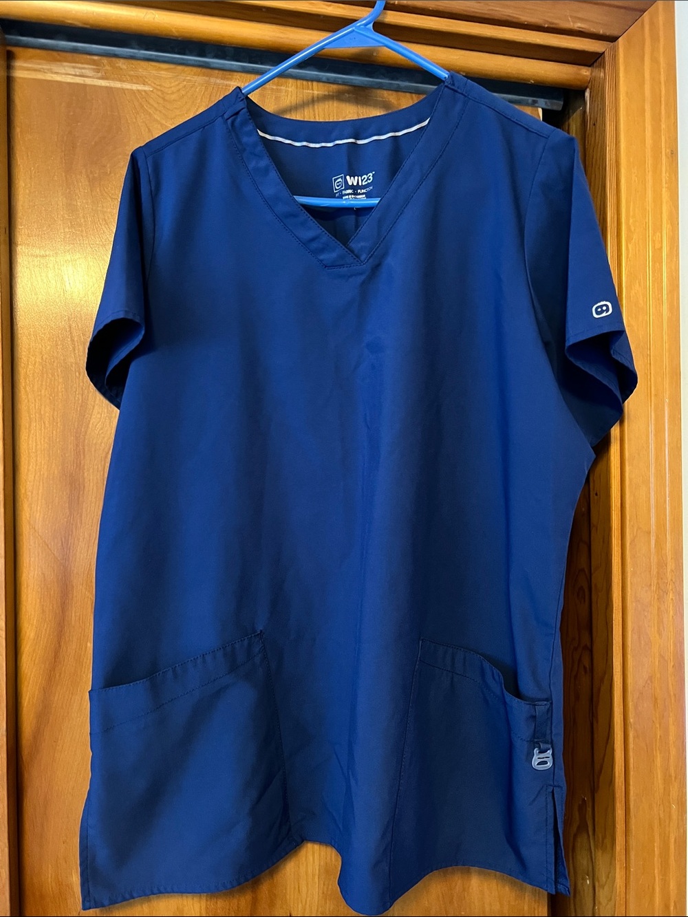 WonderWink Navy V-Neck Medical Scrub Top